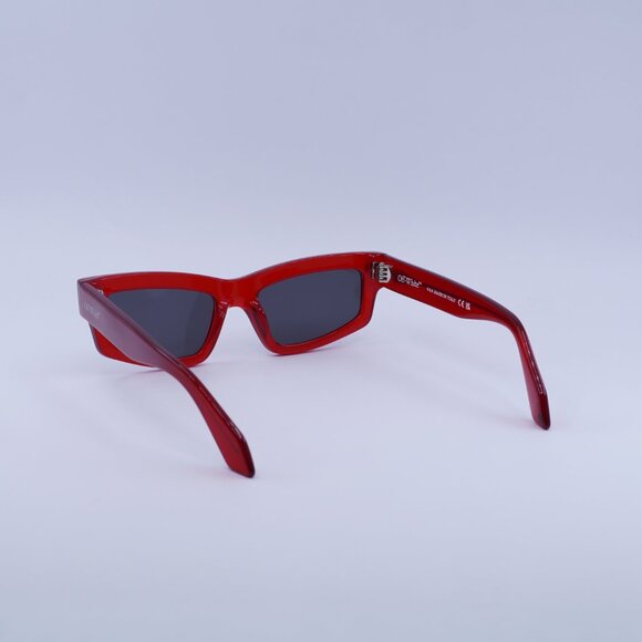 ?️New Off-White OERI135 MIRAMAR 2507 Sunglasses - Red Frame, Grey Lenses main image 9